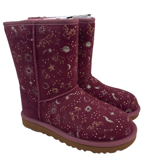 Ugg Wild Grape Classic Zodiac Short Suede Boots Women’s Size 6 Cozy Warm Classic - Picture 6 of 14
